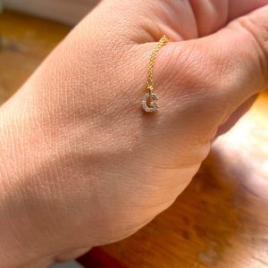 14k yellow gold “G” necklace